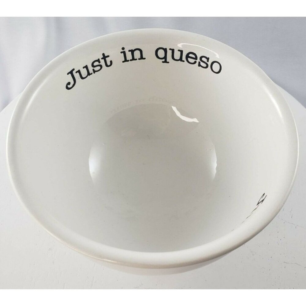Mud Pie Just in Queso Mexican Dip Bowl Spoon Serving Set Home Circa Collection - Picture 4 of 12